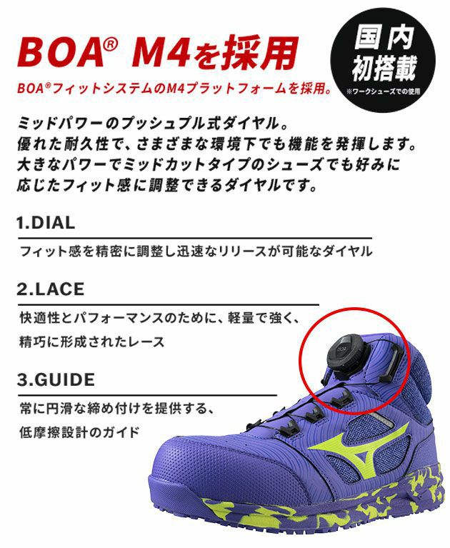 ミズノ 安全靴 オールマイティ LSⅡ 73M BOA 限定モデル F1GA220367