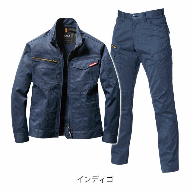 BURTLE バートル 秋冬作業服 作業着 ジャケット・パンツ上下セット（インディゴ） 1701・1702