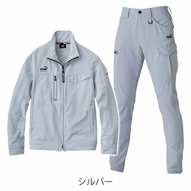 PUMA プーマ 通年作業服 作業着 ワークジャケット・カーゴパンツ上下セット PW-3021A・PW-3025A