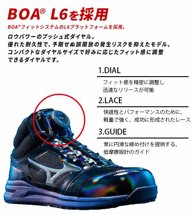 ミズノ 安全靴 オールマイティ LSII 73M BOA 2025年限定モデル F1GA2512