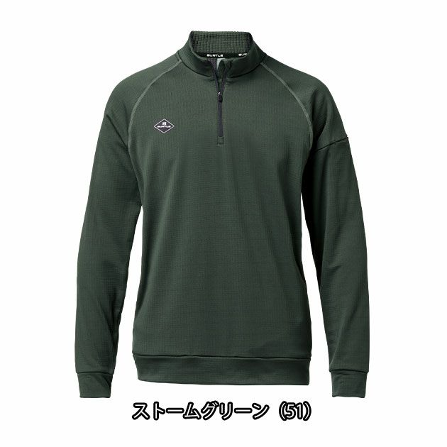 バートル BURTLE 4113 秋冬作業服 作業着 ハーフジップシャツ(ユニセックス)