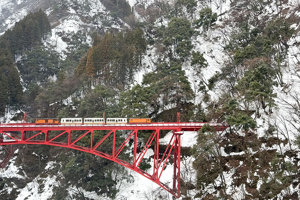 冬しか見られない短いトロッコ