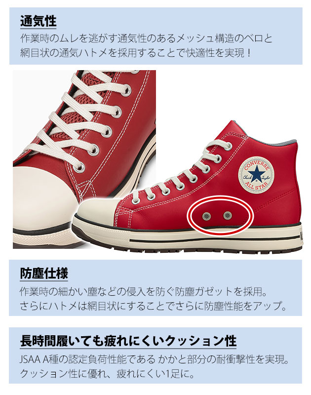 コンバース CONVERSE 33702723 安全靴 オールスターPS II HI 限定モデル