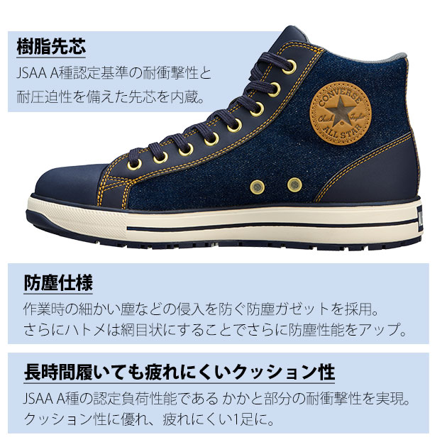 コンバース CONVERSE 33702740 33702741 安全靴 オールスターPS II DM Z HI 限定モデル