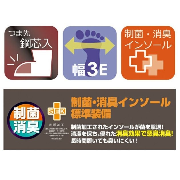 喜多 MG-5810 安全靴 ダイヤルセーフティスニーカー