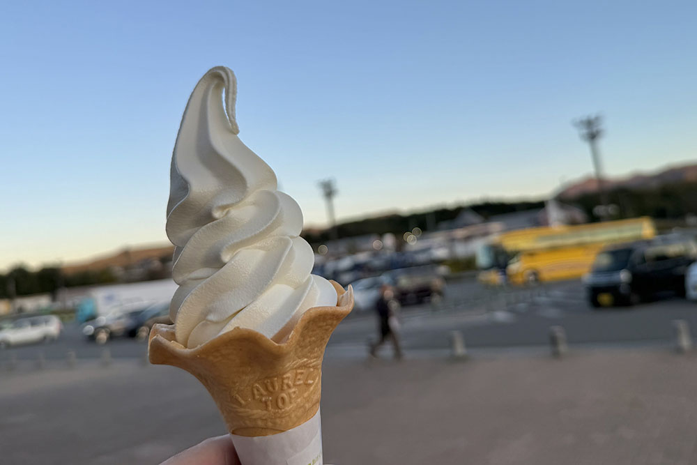 ひるがのSAのソフトクリームがうまい