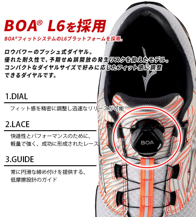 ミズノ 安全靴 F1GA2615 オールマイティLS III 53L BOA 2026年限定モデル