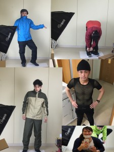 試着中